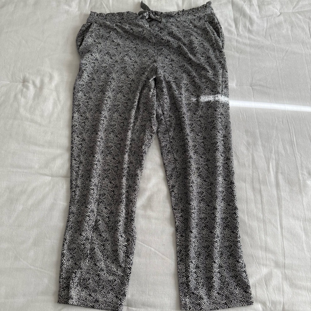Torrid Black and White Patterned Joggers